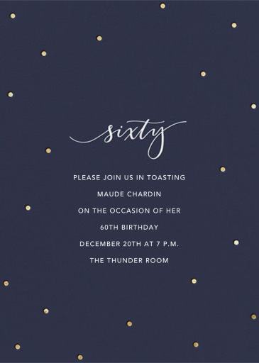 Milestone Dots - 60th Birthday Invitation by Sugar Paper