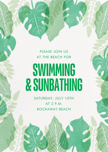 Tropical Frame - Beach Party Invitation by Paperless Post