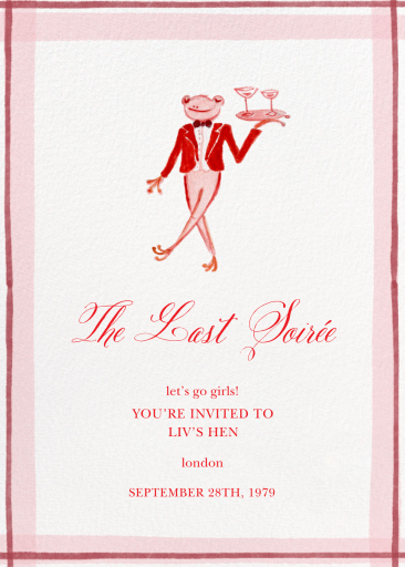 Tuxedo Frog - Invitation by Ten Story Stationery