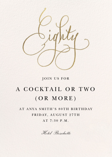 Milestone Manuscript - Birthday Invitation by Stephanie Fishwick