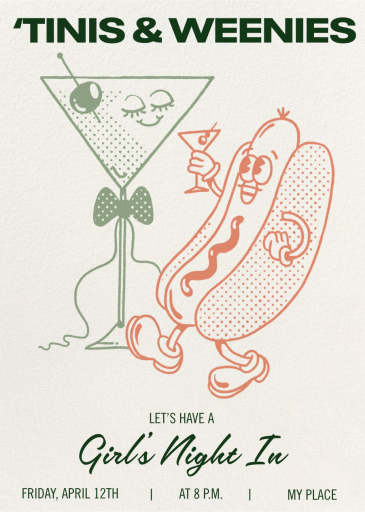 ‘Tinis and Weenies - Get-Together Invitation by Paperless Post