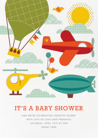 Up and at 'Em (Petit Collage) - Baby Shower Invitation by Petit Collage