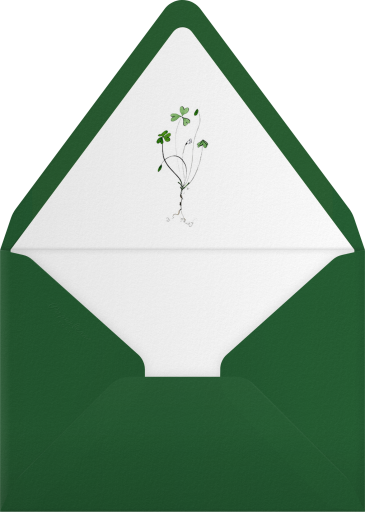 Watercolor Shamrock Invitation Envelope