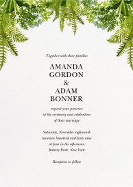 Tropical Ferns - Wedding Invitation by Felix Doolittle