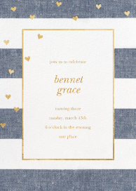 Chambray Stripe with Hearts by Sugar Paper