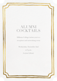 Double Border Indented Corners - Cocktail Party Invitation by Sugar Paper