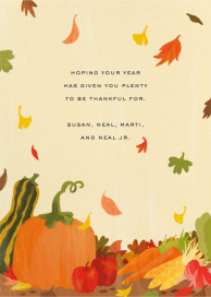 Sky Fall - Thanksgiving Card by Paperless Post