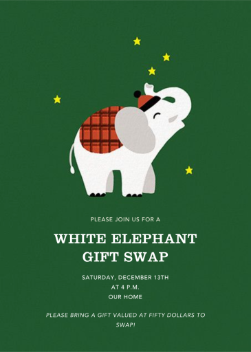 Little White Elephant by Paperless Post