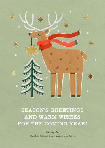 Reindeer Topper - Christmas Card by Paperless Post