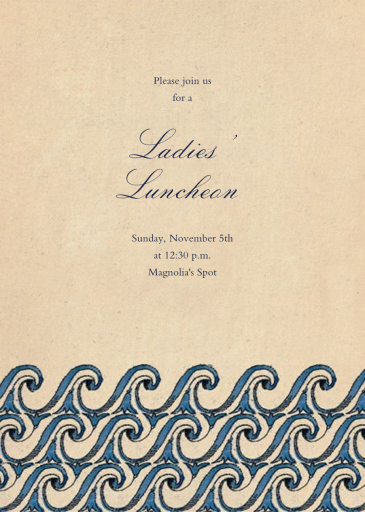 Collocated Waves - BBQ Invitation by John Derian