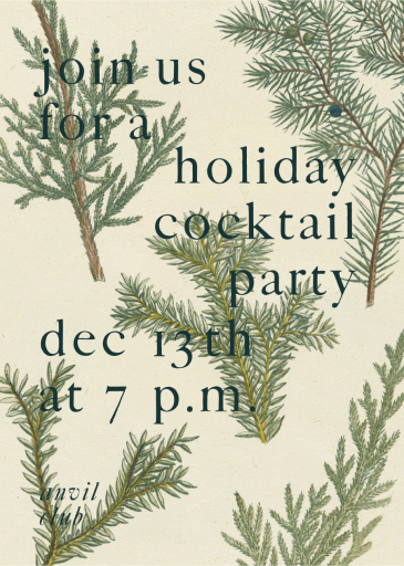 Fir Ever - Holiday Party Invitation by John Derian