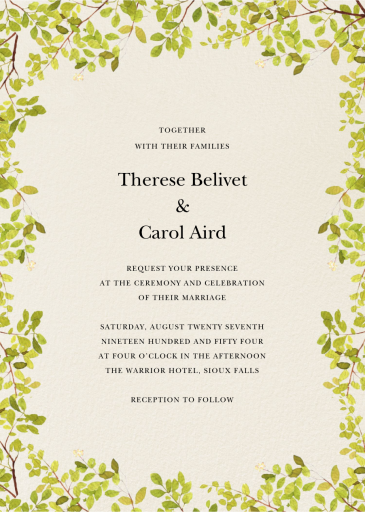 Spring Border - Wedding Invitation by Felix Doolittle