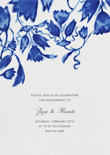 Watercolor Floral - Invitation by Oscar de la Renta