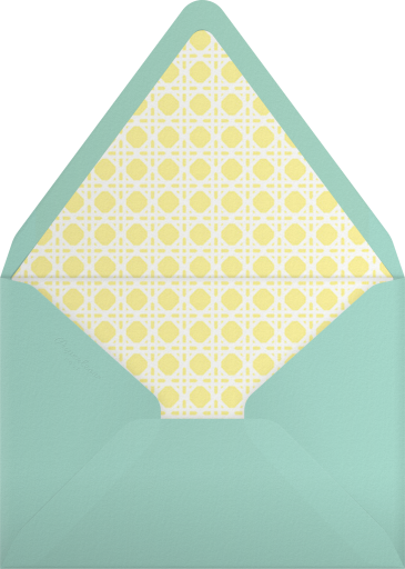 Lemon and Blue Leaves Invitation Envelope