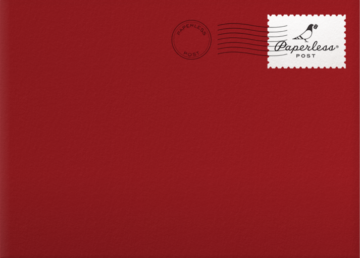 Golden Wreath - Paperless Post Envelope