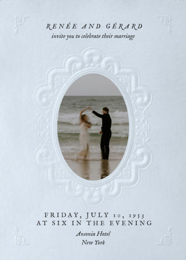 Embossed Pendant - Wedding Invitation by Paperless Post