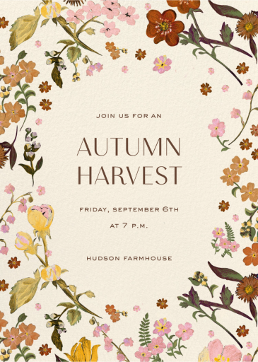 Botanical Garden - Fall Party Invitation by Liberty