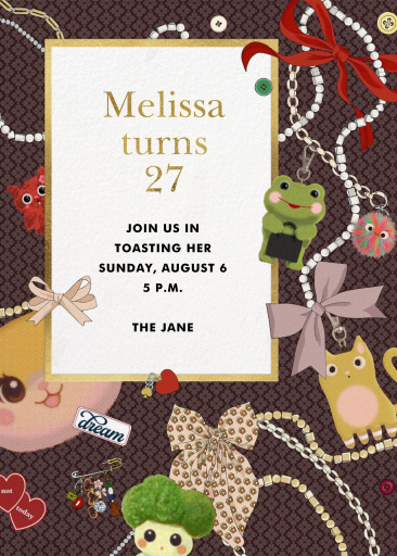 Cute Charms Pattern Invitation