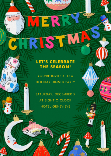 Very Merry Ornaments - Invitation by Hello!Lucky