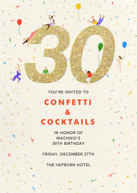 Glitter Groove - 30th Birthday Invitation by Carolyn Suzuki Studio