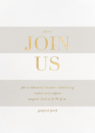 Bold Welcome - Rehearsal Dinner Invitation by Sugar Paper