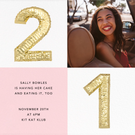 Shine Photo - 21st Birthday Invitation by CONFETTISYSTEM