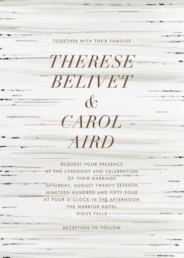 Birch Bark - Wedding Invitation by Paperless Post