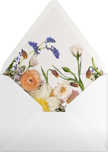 Spring Floral Memorial Service Card Envelope