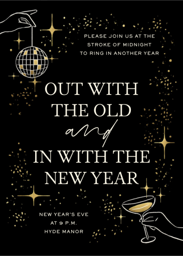 In With the New - New Year's Eve Invitation by Paperless Post