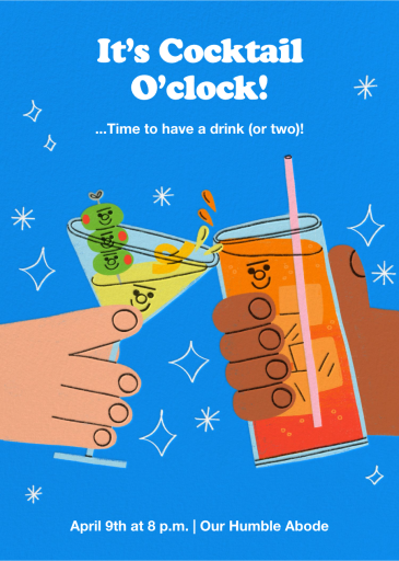 Happy Cocktails - Invitation by Tess Smith-Roberts