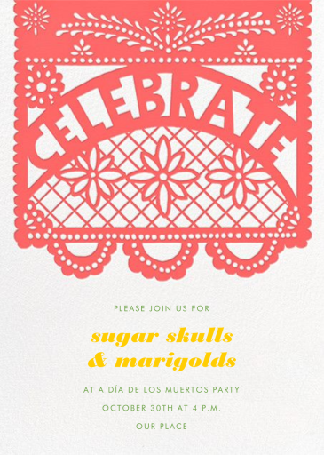 Papel Picado Celebration - Día de los Muertos Invitation by Paperless Post