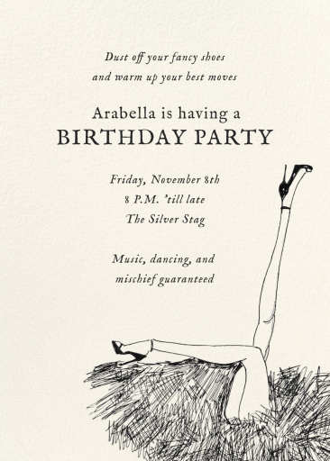 Kick Up Your Shoes - Birthday Invitation by Carly Kuhn