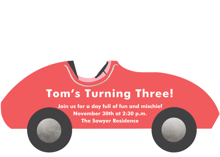 Boxcar Birthday - Birthday Invitation by Meri Meri - Back