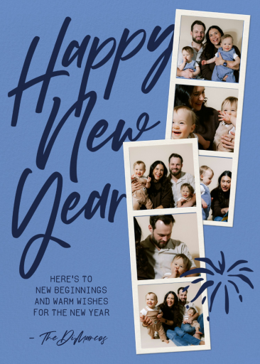 Photo Strip New Year Card