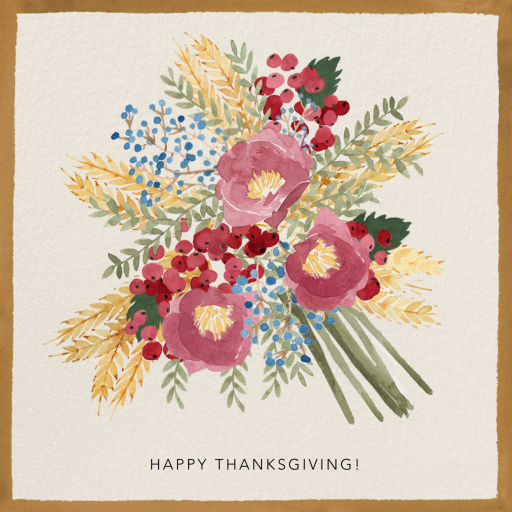 Harvest Bouquet - Thanksgiving Card by Paperless Post