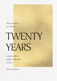 Modern Gold - Business Anniversary Invitation by Paperless Post