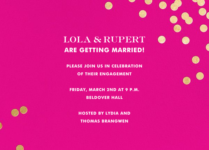 Confetti kate spade new york - Engagement Party Invitation by kate spade new york