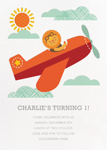 King of the Sky - Baby Shower Invitation by Petit Collage