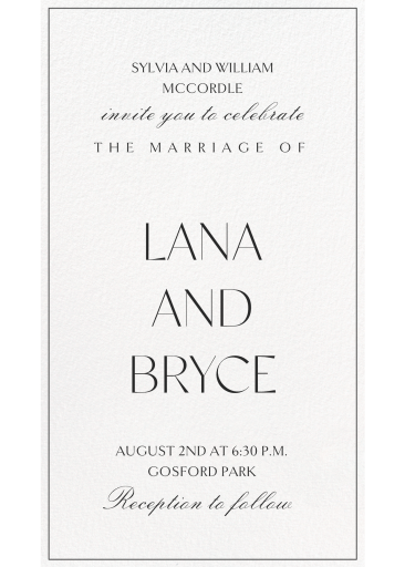 Minimalist Black Border Invitation