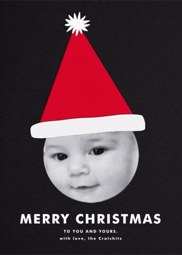 Santa Hat (Single-Photo) - Christmas Card by The Indigo Bunting