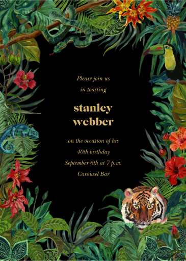 Le Tigre - Invitation by Nathalie Lété