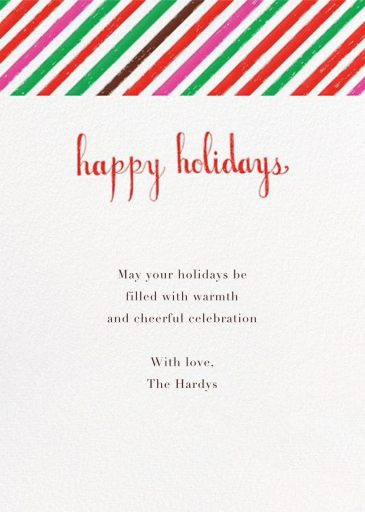 Fido's Knotted Stocking - Holiday Card by Mr. Boddington's Studio - Back