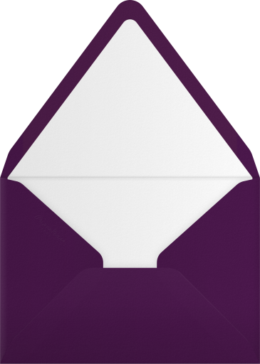 Purple Floral Bridal Invitation Envelope
