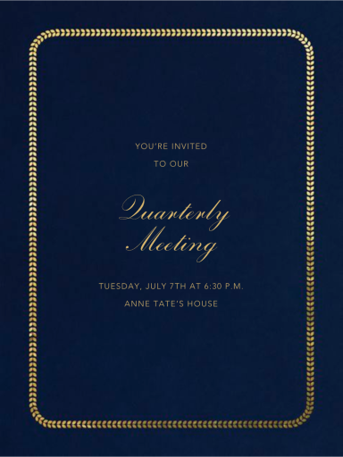 Leaf Inner Bevel Border by Paperless Post