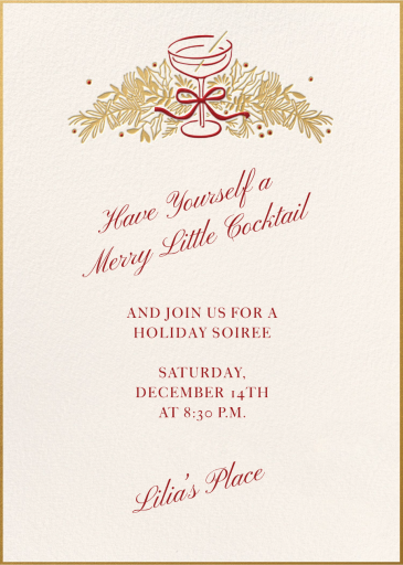 Gilded Toast - Christmas Party Invitation by Paperless Post