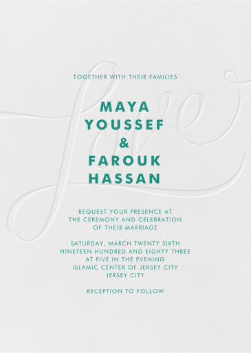 Love Is Grand - Wedding Invitation by Crane & Co.