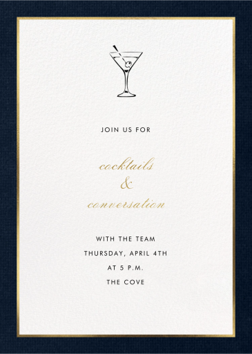 Oro (Tall) - Cocktail Party Invitation by Paperless Post
