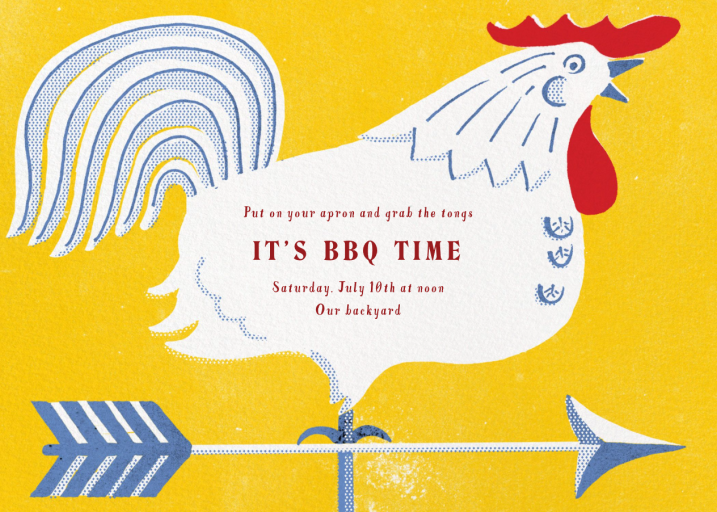 Rooster Weathervane - BBQ Invitation by Paperless Post