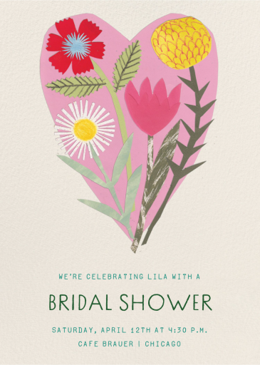 Cutout Bouquet - Bridal Shower Invitation by Hadley Paper Goods