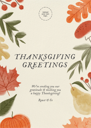Fall Flora - Business Thanksgiving Card by Paperless Post